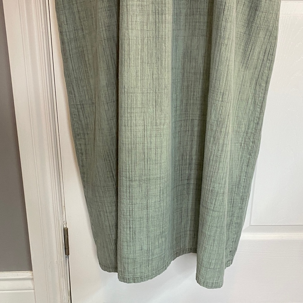 Vintage April Cornell Sage Cotton Embroidered Maxi Dress Cottagecore L - Picture 11 of 15